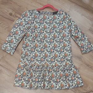 Charming Floral FREE PEOPLE Dress - Brown, Orange, White